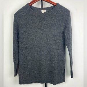 Halogen Gray 100% Cashmere Knit Long Sleeve Pullover‎ Sweater